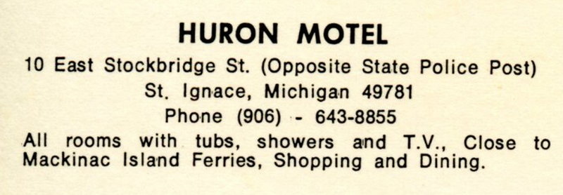 Huron Inn (Huron Motel) - Vintage Postcad